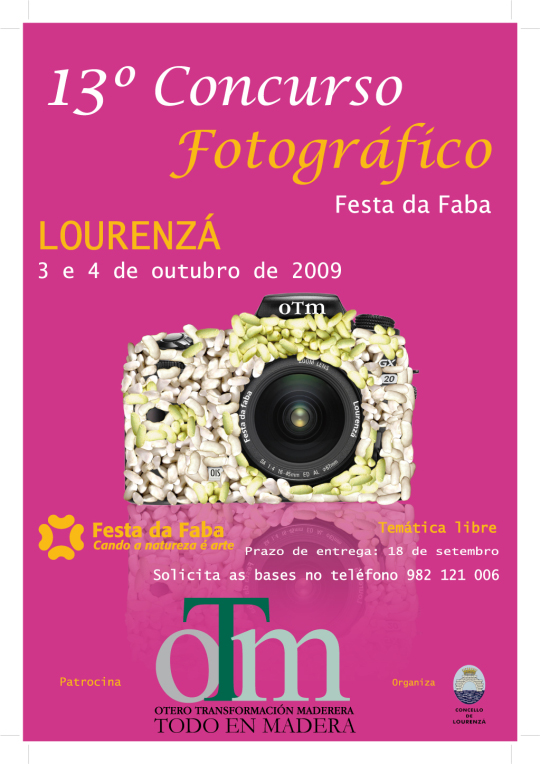 Cartel 13º Concurso Fotográfico Festa da Faba Lourenzá