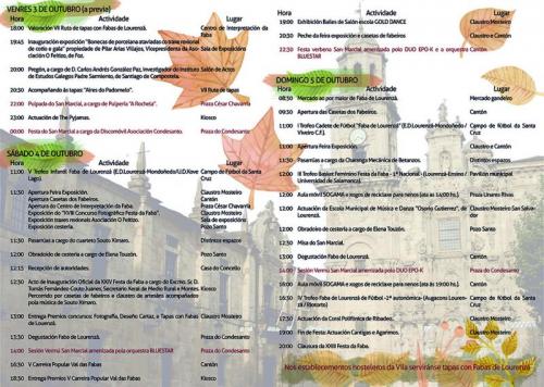 LOURENZÁ ARRANCA MAÑÁ COA CELEBRACIÓN DA SÚA XXIV EDICIÓN DA FESTA DA FABA. HABERÁ DEGUSTACIÓN DE TAPAS DE BALDE, VENTA DE FABAS E ARTESANÍA, OBRADOIROS E ACTUACIÓNS MUSICAIS