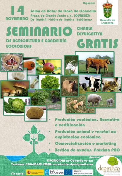 EL AYUNTAMIENTO DE LOURENZÁ ORGANIZA UN SEMINARIO SOBRE AGRICULTURA Y GANADERÍA ECOLÓGICAS PARA EL 14 DE ESTE MES