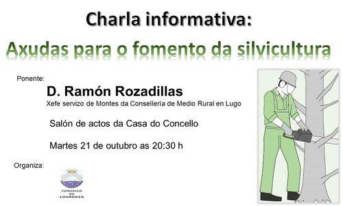 A CASA DO CONCELLO ACOLLERÁ O DÍA 21 DESTE MES UNHA CHARLA SOBRE O PROCESO DE TRAMITACIÓN DE AXUDAS DIRIXIDAS A FOMENTAR A SILVICULTURA NOS MONTES