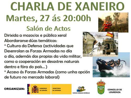 O SALÓN DE ACTOS MUNICIPAL ACOLLERÁ O VINDEIRO MARTES UNHA CONFERENCIA PARA DAR A COÑECER O TRABALLO DAS FORZAS ARMADAS