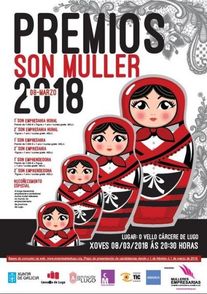 EL AYUNTAMIENTO DE LOURENZÁ DA A CONOCER LA CONVOCATORIA DE LOS PREMIOS SON MULLER 2018, DE LA ASOCIACIÓN DE EMPRESARIAS DE LA PROVINCIA DE LUGO