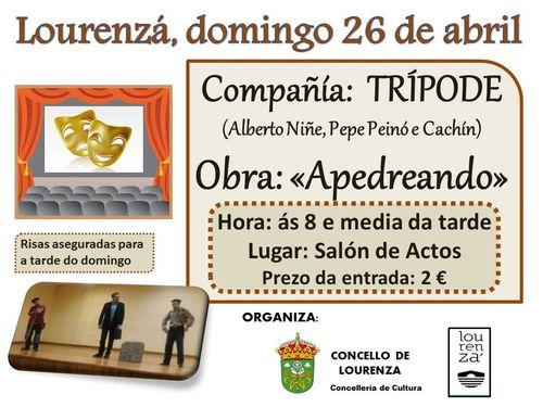 EL SALÓN DE ACTOS MUNICIPAL ACOGERÁ EL VIERNES LA PROYECCIÓN DE UNA PELÍCULA DE PEPE PEINÓ Y EL DOMINGO HABRÁ UNA REPRESENTACIÓN TEATRAL DE LA COMPAÑÍA TRÍPODE